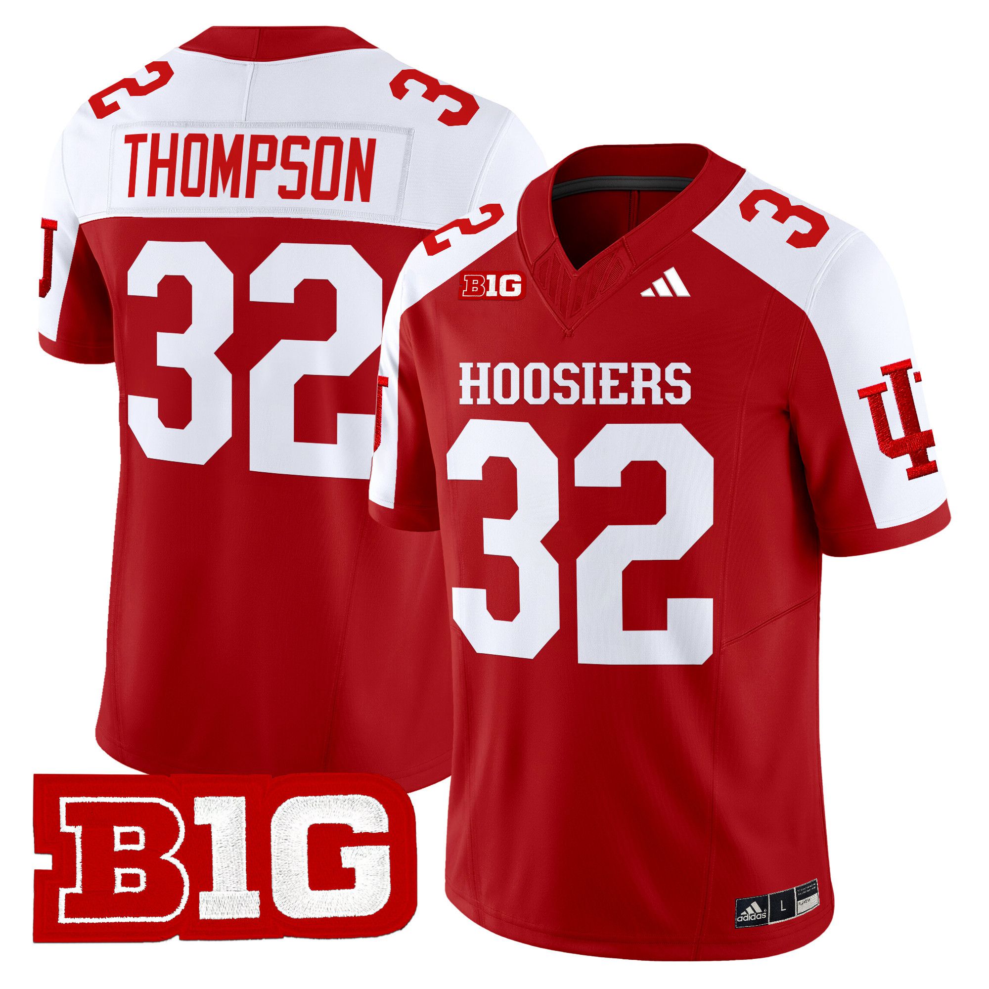 Men Indiana Hoosiers #32 Thompson Red 2024 Vapor Limited NCAA Jersey